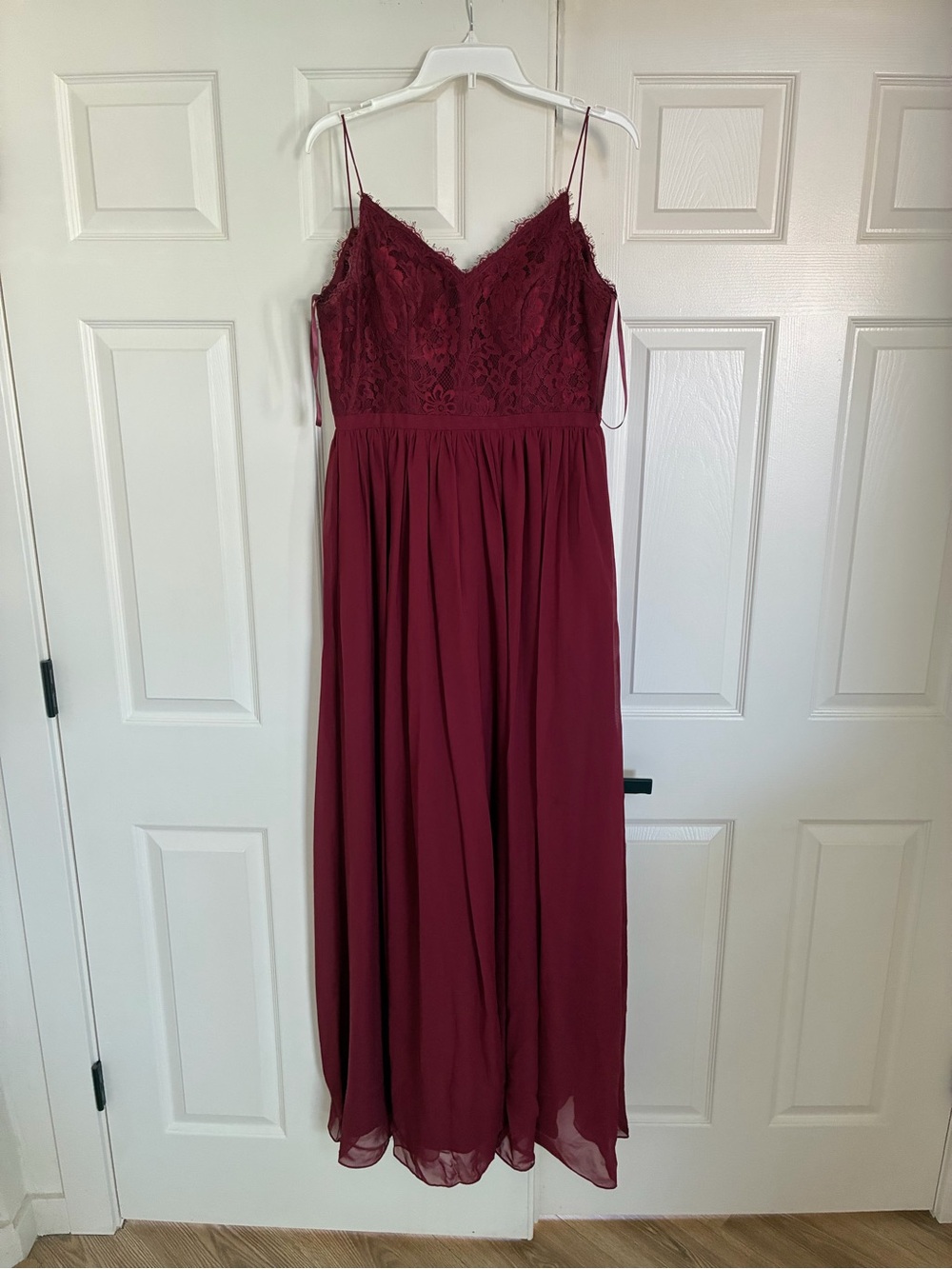 Weddington Way Burgundy Lace Bodice Maxi Dress